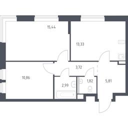 1-BD Apartment Sale, 53.97平方米 at Egorovo Park, 1-y kvartal, posyolok Zhilino-1, Lubertsy City District, Moscow Region, Russia #3 1-BD Apartment Sale, 53.97平方米 at Egorovo Park, 1-y kvartal, posyolok Zhilino-1, Lubertsy City District, Moscow Region, Russia #3