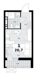 Apartment Sale, 20.7 sq. m. at Skandinaviya, Skandinaviya Residential Complex, Sosenskoye Settlement, Moscow, Russia #2 Apartment Sale, 20.7 sq. m. at Skandinaviya, Skandinaviya Residential Complex, Sosenskoye Settlement, Moscow, Russia #2