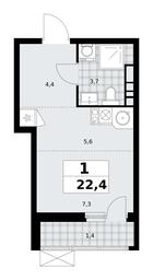 Apartment Sale, 22.4 sq. m. at Skandinaviya, Skandinaviya Residential Complex, Sosenskoye Settlement, Moscow, Russia #3 Apartment Sale, 22.4 sq. m. at Skandinaviya, Skandinaviya Residential Complex, Sosenskoye Settlement, Moscow, Russia #3