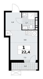 Apartment Sale, 22.4平方米 at Skandinaviya, Skandinaviya Residential Complex, Sosenskoye Settlement, Moscow, Russia #3 Apartment Sale, 22.4平方米 at Skandinaviya, Skandinaviya Residential Complex, Sosenskoye Settlement, Moscow, Russia #3