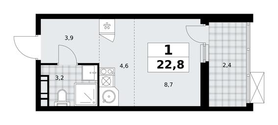 Apartment Sale, 22.8 sq. m. at Skandinaviya, Skandinaviya Residential Complex, Sosenskoye Settlement, Moscow, Russia #4