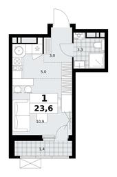 Apartment Sale, 23.6 sq. m. at Skandinaviya, Skandinaviya Residential Complex, Sosenskoye Settlement, Moscow, Russia #2