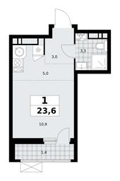 Apartment Sale, 23.6 sq. m. at Skandinaviya, Skandinaviya Residential Complex, Sosenskoye Settlement, Moscow, Russia #4