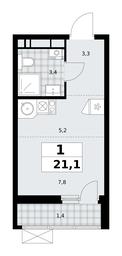 Apartment Sale, 21.1 sq. m. at Skandinaviya, Skandinaviya Residential Complex, Sosenskoye Settlement, Moscow, Russia #3 Apartment Sale, 21.1 sq. m. at Skandinaviya, Skandinaviya Residential Complex, Sosenskoye Settlement, Moscow, Russia #3