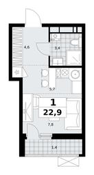 Apartment Sale, 22.9平方米 at Skandinaviya, Skandinaviya Residential Complex, Sosenskoye Settlement, Moscow, Russia #2 Apartment Sale, 22.9平方米 at Skandinaviya, Skandinaviya Residential Complex, Sosenskoye Settlement, Moscow, Russia #2