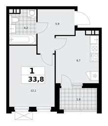 Apartment Sale, 33.8平方米 at Skandinaviya, Skandinaviya Residential Complex, Sosenskoye Settlement, Moscow, Russia #3 Apartment Sale, 33.8平方米 at Skandinaviya, Skandinaviya Residential Complex, Sosenskoye Settlement, Moscow, Russia #3