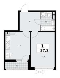 Apartment Sale, 37.2平方米 at Skandinaviya, Skandinaviya Residential Complex, Sosenskoye Settlement, Moscow, Russia #3 Apartment Sale, 37.2平方米 at Skandinaviya, Skandinaviya Residential Complex, Sosenskoye Settlement, Moscow, Russia #3