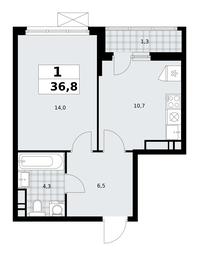 Apartment Sale, 36.8平方米 at Skandinaviya, Skandinaviya Residential Complex, Sosenskoye Settlement, Moscow, Russia #3 Apartment Sale, 36.8平方米 at Skandinaviya, Skandinaviya Residential Complex, Sosenskoye Settlement, Moscow, Russia #3
