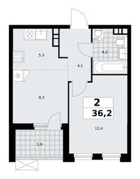 1-BD Apartment Sale, 36.2 sq. m. at Skandinaviya, Skandinaviya Residential Complex, Sosenskoye Settlement, Moscow, Russia #3 1-BD Apartment Sale, 36.2 sq. m. at Skandinaviya, Skandinaviya Residential Complex, Sosenskoye Settlement, Moscow, Russia #3