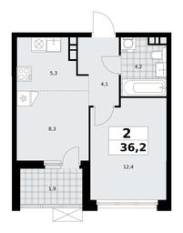 1-BD Apartment Sale, 36.2 sq. m. at Skandinaviya, Skandinaviya Residential Complex, Sosenskoye Settlement, Moscow, Russia #3 1-BD Apartment Sale, 36.2 sq. m. at Skandinaviya, Skandinaviya Residential Complex, Sosenskoye Settlement, Moscow, Russia #3
