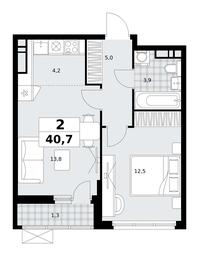 1-BD Apartment Sale, 40.7 sq. m. at Skandinaviya, Skandinaviya Residential Complex, Sosenskoye Settlement, Moscow, Russia #2
