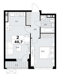 Продажа 1-комн. квартиры, 40,7 м² в ЖК «Скандинавия», жилой комплекс Скандинавия, поселение Сосенское, Москва, Россия #4