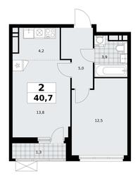 1-BD Apartment Sale, 40.7 sq. m. at Skandinaviya, Skandinaviya Residential Complex, Sosenskoye Settlement, Moscow, Russia #4