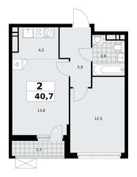 1-BD Apartment Sale, 40.7 sq. m. at Skandinaviya, Skandinaviya Residential Complex, Sosenskoye Settlement, Moscow, Russia #3 1-BD Apartment Sale, 40.7 sq. m. at Skandinaviya, Skandinaviya Residential Complex, Sosenskoye Settlement, Moscow, Russia #3
