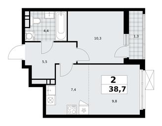 1-BD Apartment Sale, 38.7平方米 at Skandinaviya, Skandinaviya Residential Complex, Sosenskoye Settlement, Moscow, Russia #3 1-BD Apartment Sale, 38.7平方米 at Skandinaviya, Skandinaviya Residential Complex, Sosenskoye Settlement, Moscow, Russia #3