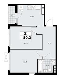 1-BD Apartment Sale, 50.2 sq. m. at Skandinaviya, Skandinaviya Residential Complex, Sosenskoye Settlement, Moscow, Russia #3 1-BD Apartment Sale, 50.2 sq. m. at Skandinaviya, Skandinaviya Residential Complex, Sosenskoye Settlement, Moscow, Russia #3