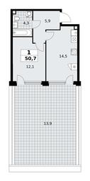 Apartment Sale, 50.7 sq. m. at Skandinaviya, Skandinaviya Residential Complex, Sosenskoye Settlement, Moscow, Russia #3 Apartment Sale, 50.7 sq. m. at Skandinaviya, Skandinaviya Residential Complex, Sosenskoye Settlement, Moscow, Russia #3