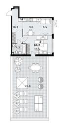 1-BD Apartment Sale, 66.2 sq. m. at Skandinaviya, Skandinaviya Residential Complex, Sosenskoye Settlement, Moscow, Russia #2 1-BD Apartment Sale, 66.2 sq. m. at Skandinaviya, Skandinaviya Residential Complex, Sosenskoye Settlement, Moscow, Russia #2