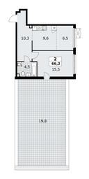 1-BD Apartment Sale, 66.2 sq. m. at Skandinaviya, Skandinaviya Residential Complex, Sosenskoye Settlement, Moscow, Russia #3 1-BD Apartment Sale, 66.2 sq. m. at Skandinaviya, Skandinaviya Residential Complex, Sosenskoye Settlement, Moscow, Russia #3