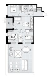 3-BD Apartment Sale, 81.7平方米 at Skandinaviya, Skandinaviya Residential Complex, Sosenskoye Settlement, Moscow, Russia #2 3-BD Apartment Sale, 81.7平方米 at Skandinaviya, Skandinaviya Residential Complex, Sosenskoye Settlement, Moscow, Russia #2