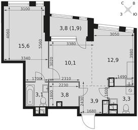 2-BD Apartment Sale, 54.6 sq. m. at Rotterdam, Varshavskoye Highway, 37Ак1с2, Moscow, Russia #4
