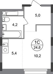 Apartment Sale, 24.8 sq. m. at Peredelkino Blizhnee, Korneya Chukovskogo Street, 1, Vnukovskoye Settlement, Moscow, Russia #2 Apartment Sale, 24.8 sq. m. at Peredelkino Blizhnee, Korneya Chukovskogo Street, 1, Vnukovskoye Settlement, Moscow, Russia #2