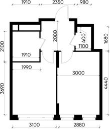 Apartment Sale, 36.2 sq. m. at Peredelkino Blizhnee, Korneya Chukovskogo Street, 1, Vnukovskoye Settlement, Moscow, Russia #3