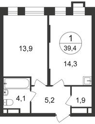 Apartment Sale, 39.4 sq. m. at Pervyi Moskovskiy, ulitsa Bianki, 1, Moskovskiy, Moscow, Russia #3 Apartment Sale, 39.4 sq. m. at Pervyi Moskovskiy, ulitsa Bianki, 1, Moskovskiy, Moscow, Russia #3