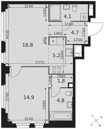 2-BD Apartment Sale, 52.3 sq. m. at Sydney City, Shenogina Street, 2, Moscow, Russia #2 2-BD Apartment Sale, 52.3 sq. m. at Sydney City, Shenogina Street, 2, Moscow, Russia #2