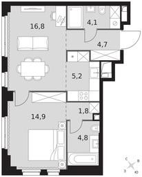2-BD Apartment Sale, 52.3 sq. m. at Sydney City, Shenogina Street, 2, Moscow, Russia #3 2-BD Apartment Sale, 52.3 sq. m. at Sydney City, Shenogina Street, 2, Moscow, Russia #3