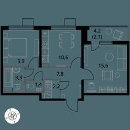 Продажа 2-комн. квартиры, 52,9 м² в ЖК «Первый Южный», жилой комплекс Первый Южный, Ленинский городской округ, Московская область, Россия #3