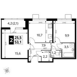 2-BD Apartment Sale, 53.3 sq. m. at Pervyi Lermontovskiy, zhiloy kompleks 1-y Lermontovskiy, Lyubertsy, Moscow Region, Russia #2 2-BD Apartment Sale, 53.3 sq. m. at Pervyi Lermontovskiy, zhiloy kompleks 1-y Lermontovskiy, Lyubertsy, Moscow Region, Russia #2