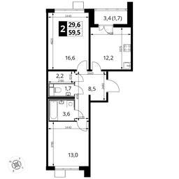 2-BD Apartment Sale, 59.6 sq. m. at Pervyi Lermontovskiy, zhiloy kompleks 1-y Lermontovskiy, Lyubertsy, Moscow Region, Russia #2 2-BD Apartment Sale, 59.6 sq. m. at Pervyi Lermontovskiy, zhiloy kompleks 1-y Lermontovskiy, Lyubertsy, Moscow Region, Russia #2