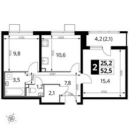 2-BD Apartment Sale, 52.6 sq. m. at Pervyi Lermontovskiy, zhiloy kompleks 1-y Lermontovskiy, Lyubertsy, Moscow Region, Russia #2 2-BD Apartment Sale, 52.6 sq. m. at Pervyi Lermontovskiy, zhiloy kompleks 1-y Lermontovskiy, Lyubertsy, Moscow Region, Russia #2
