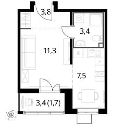 Apartment Sale, 27.6 sq. m. at Pervyi Lermontovskiy, zhiloy kompleks 1-y Lermontovskiy, Lyubertsy, Moscow Region, Russia #3 Apartment Sale, 27.6 sq. m. at Pervyi Lermontovskiy, zhiloy kompleks 1-y Lermontovskiy, Lyubertsy, Moscow Region, Russia #3
