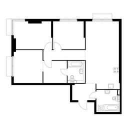 3-BD Apartment Sale, 88.3 sq. m. at Holland Park, Volokolamskoye Highway, 71/13к1, Moscow, Russia #3