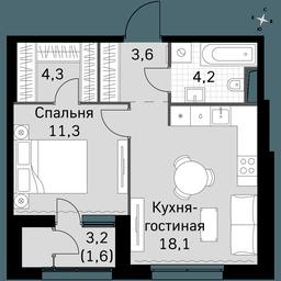 1-BD Apartment Sale, 43.1 sq. m. at Sky Garden, Stroitelny Drive, 9с6, Moscow, Russia #2