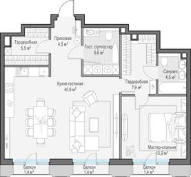 2-BD Apartment Sale, 103.7 sq. m. at Tishinskiy bulvar, Gruzinsky Val Street, 10, Moscow, Russia #3 2-BD Apartment Sale, 103.7 sq. m. at Tishinskiy bulvar, Gruzinsky Val Street, 10, Moscow, Russia #3