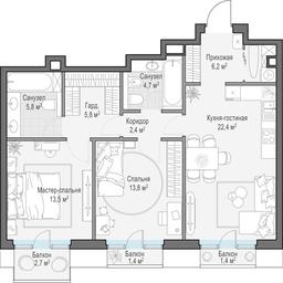 1-BD Apartment Sale, 76.1 sq. m. at Tishinskiy bulvar, Gruzinsky Val Street, 10, Moscow, Russia #2 1-BD Apartment Sale, 76.1 sq. m. at Tishinskiy bulvar, Gruzinsky Val Street, 10, Moscow, Russia #2