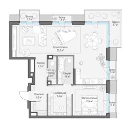3-BD Apartment Sale, 96.3平方米 at Tishinskiy bulvar, Gruzinsky Val Street, 10, Moscow, Russia #4