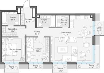 2-BD Apartment Sale, 103.3 sq. m. at Tishinskiy bulvar, Gruzinsky Val Street, 10, Moscow, Russia #4