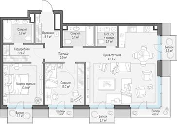 2-BD Apartment Sale, 103.3 sq. m. at Tishinskiy bulvar, Gruzinsky Val Street, 10, Moscow, Russia #3