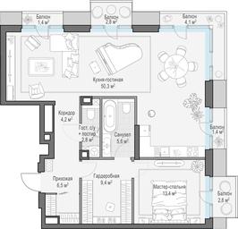 3-BD Apartment Sale, 95.3平方米 at Tishinskiy bulvar, Gruzinsky Val Street, 10, Moscow, Russia #3 3-BD Apartment Sale, 95.3平方米 at Tishinskiy bulvar, Gruzinsky Val Street, 10, Moscow, Russia #3
