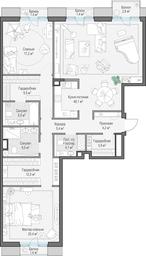 2-BD Apartment Sale, 138.5 sq. m. at Tishinskiy bulvar, Gruzinsky Val Street, 10, Moscow, Russia #3
