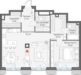 2-BD Apartment Sale, 103.3 sq. m. at Tishinskiy bulvar, Gruzinsky Val Street, 10, Moscow, Russia #3