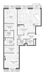 2-BD Apartment Sale, 138.3 sq. m. at Tishinskiy bulvar, Gruzinsky Val Street, 10, Moscow, Russia #4