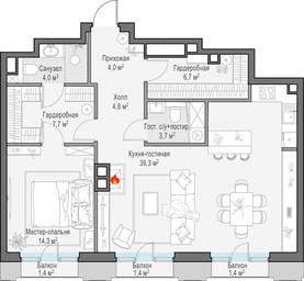 2-BD Apartment Sale, 103.8平方米 at Tishinskiy bulvar, Gruzinsky Val Street, 10, Moscow, Russia #2