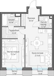 1-BD Apartment Sale, 54.6 sq. m. at Tishinskiy bulvar, Gruzinsky Val Street, 10, Moscow, Russia #2 1-BD Apartment Sale, 54.6 sq. m. at Tishinskiy bulvar, Gruzinsky Val Street, 10, Moscow, Russia #2