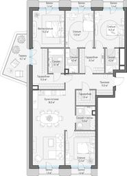 3-BD Apartment Sale, 151.4平方米 at Tishinskiy bulvar, Gruzinsky Val Street, 10, Moscow, Russia #3