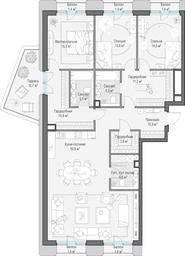 3-BD Apartment Sale, 151.4平方米 at Tishinskiy bulvar, Gruzinsky Val Street, 10, Moscow, Russia #2